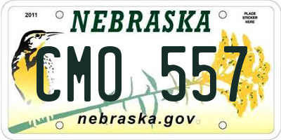 NE license plate CMO557