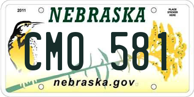 NE license plate CMO581