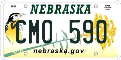 NE license plate CMO590