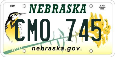 NE license plate CMO745