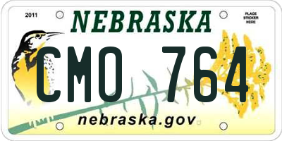 NE license plate CMO764