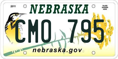 NE license plate CMO795