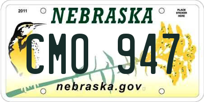 NE license plate CMO947