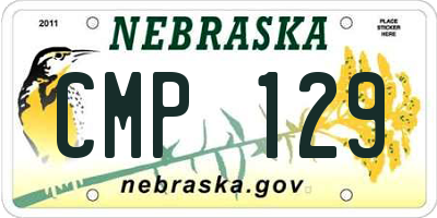NE license plate CMP129