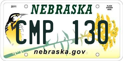 NE license plate CMP130