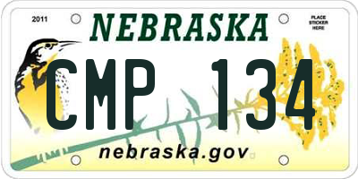 NE license plate CMP134
