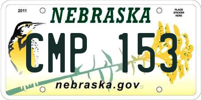 NE license plate CMP153