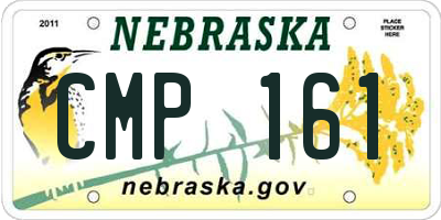 NE license plate CMP161