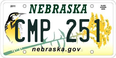 NE license plate CMP251