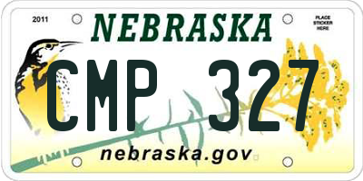 NE license plate CMP327