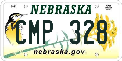 NE license plate CMP328