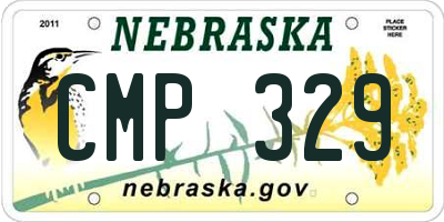 NE license plate CMP329