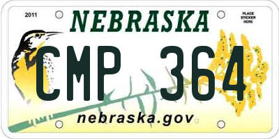 NE license plate CMP364