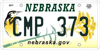 NE license plate CMP373