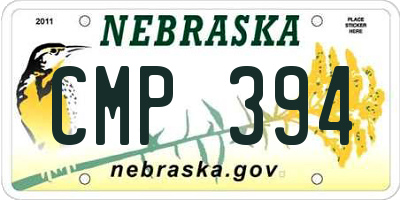 NE license plate CMP394