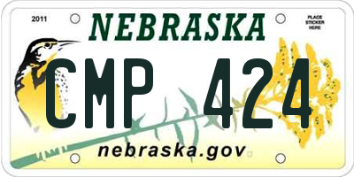 NE license plate CMP424