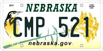 NE license plate CMP521