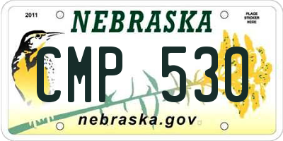 NE license plate CMP530