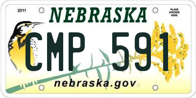 NE license plate CMP591