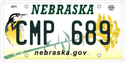 NE license plate CMP689