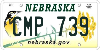 NE license plate CMP739