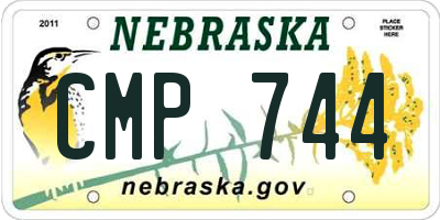 NE license plate CMP744