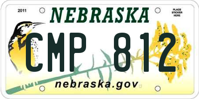 NE license plate CMP812
