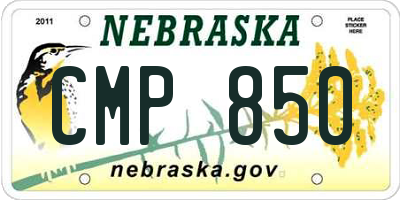 NE license plate CMP850