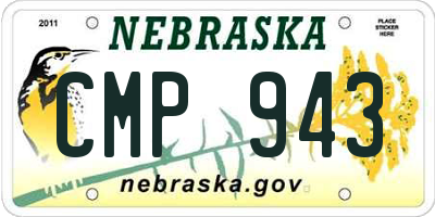 NE license plate CMP943