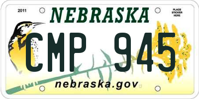 NE license plate CMP945