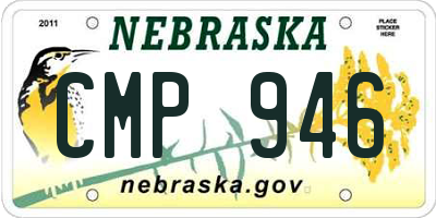 NE license plate CMP946