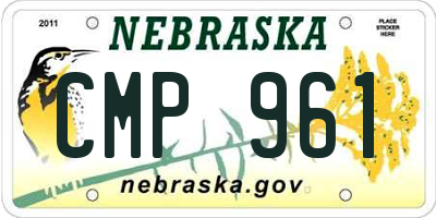 NE license plate CMP961