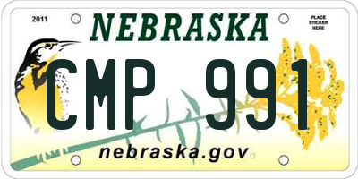 NE license plate CMP991