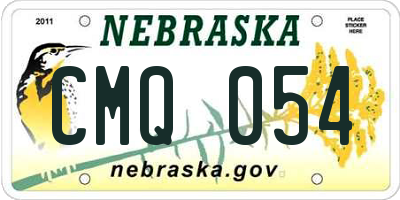 NE license plate CMQ054