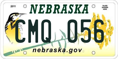 NE license plate CMQ056