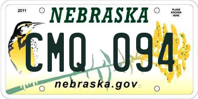 NE license plate CMQ094