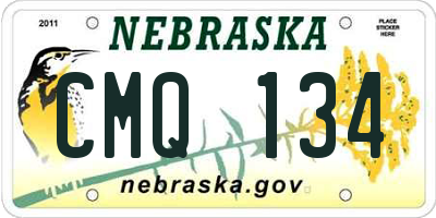 NE license plate CMQ134