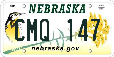 NE license plate CMQ147