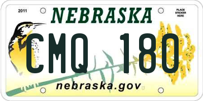 NE license plate CMQ180