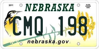 NE license plate CMQ198