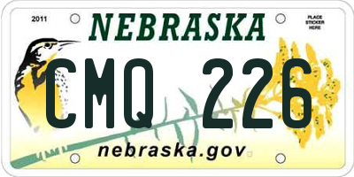 NE license plate CMQ226