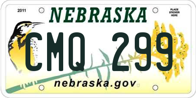 NE license plate CMQ299