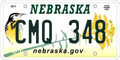 NE license plate CMQ348
