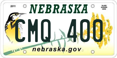 NE license plate CMQ400