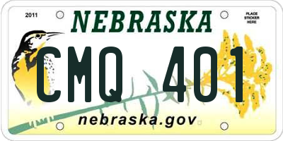 NE license plate CMQ401