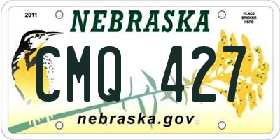 NE license plate CMQ427