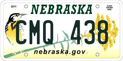 NE license plate CMQ438