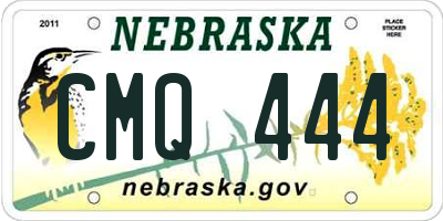 NE license plate CMQ444