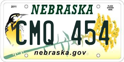 NE license plate CMQ454
