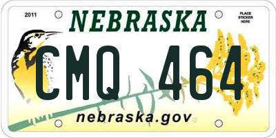 NE license plate CMQ464
